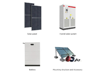 Mono paneli słonecznych Inwerter i akumulator do magazynowania energii dla domu Kompletny 120KW 150KW