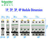 Acti9 MCB Schneider Electric Miniature Circuit Breaker 6 ~ 63A, 1P, 2P, 3P, 4P, DPN do dystrybucji elektrycznej