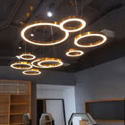 36-watowy srebrny zintegrowany domowy oświetlenie LED Okrągły żyrandol 24 w śr. 30/50/60/80 / 100cm