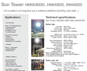 Oświetlenie Statyw Oświetlenie Balon Wieża 2000w 4000w Metalohalogenek 130cm