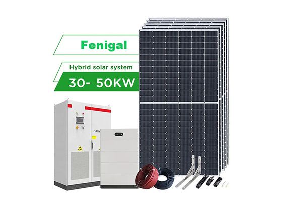 Hybrydowy zestaw energii słonecznej Bateria System magazynowania energii 30kw 50kw Do domu 60Hz