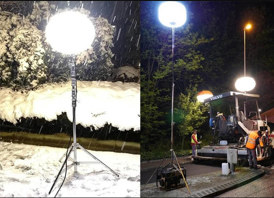 Oświetlenie balonowe LED 360 stopni SUN 480W do nocnych prac budowlanych, bez olśnienia