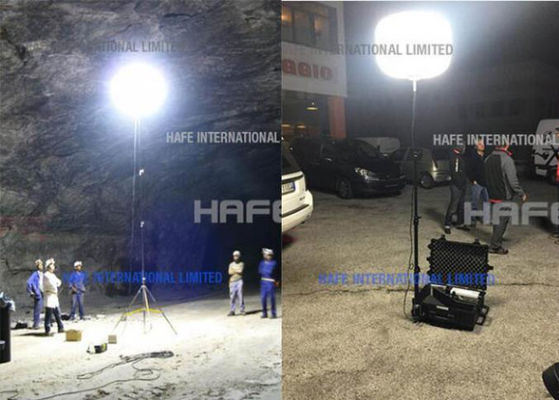 Przenośne, nieoślepiające przemysłowe oświetlenie balonowe LED SUN 480W, z możliwością dostosowania do potrzeb bezpieczeństwa