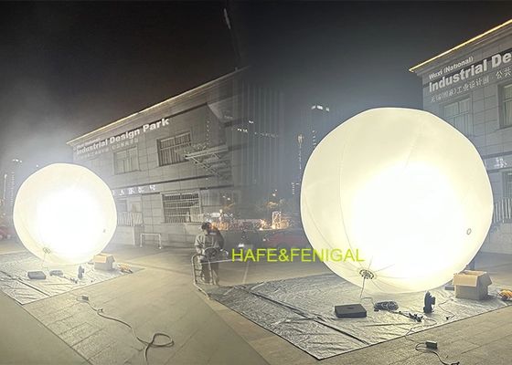 Dia. 4,2m Sferyczny 360-stopniowy Halogenowy Balon Świetlny 2,4KW do Produkcji Filmowej