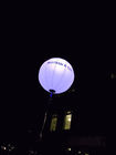 Nadmuchiwana dekoracja oświetleniowa LED RGB o mocy 96 W z białym balonem z jedwabiu poliestrowego o średnicy 63 Ft