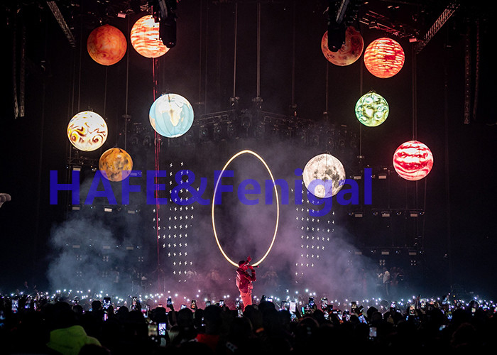 Dekoracja Nadmuchiwany balon księżycowy Kolorowa piłka RGB ze skrzynką kontrolną DMX512